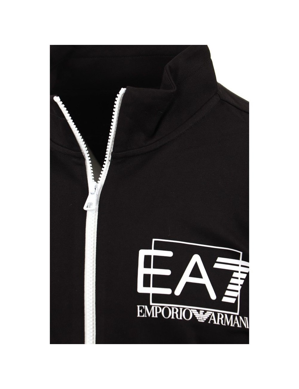 Tuta in cotone con zip e logo a contrasto 3RPV75PJ05Z EA7 Emporio Armani