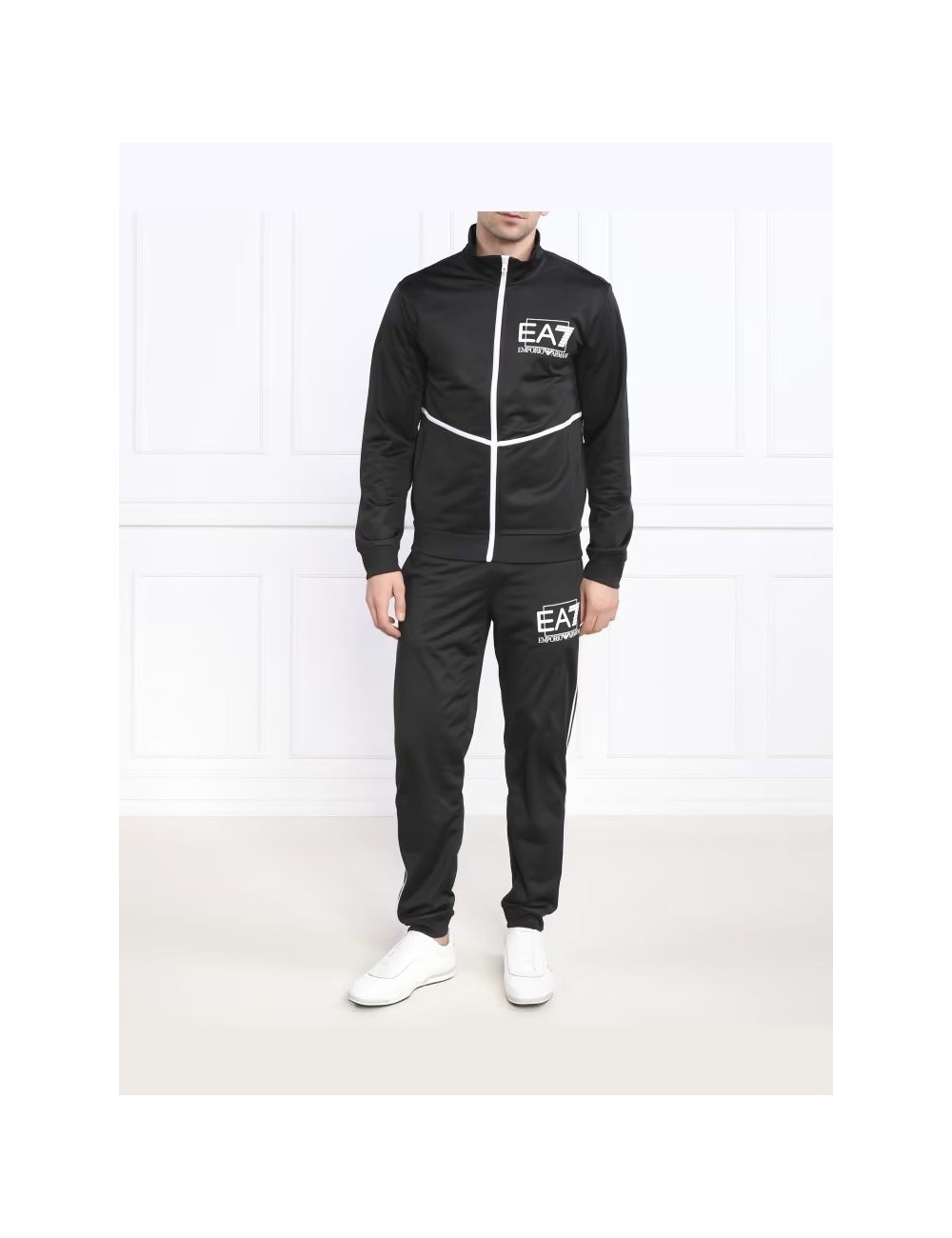 Tuta in tessuto tecnico con zip a contrasto 3RPV76PJHEZ EA7 Emporio Armani