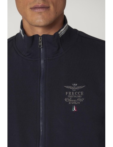 Felpa full-zip ricamo Frecce Tricolori 232FE1756F459 Aeronautica Militare