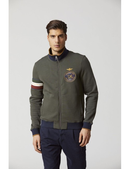 Felpa in cotone 100 anni con tricolore 232FE1822F532 Aeronautica Militare