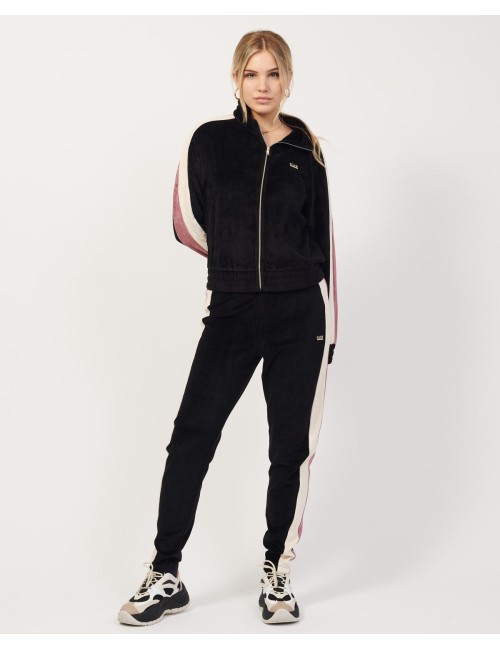 Felpa Athletic Velour in velluto con zip 6RTM16TJQEZ EA7 Emporio Armani