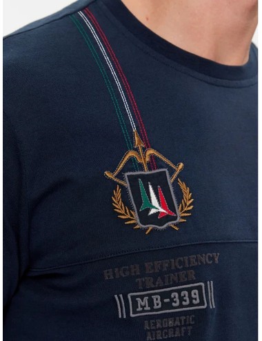 T-shirt in jersey PAN a manica lunga 232TS2140J589 Aeronautica Militare