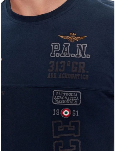 T-shirt in jersey PAN a manica lunga 232TS2140J589 Aeronautica Militare