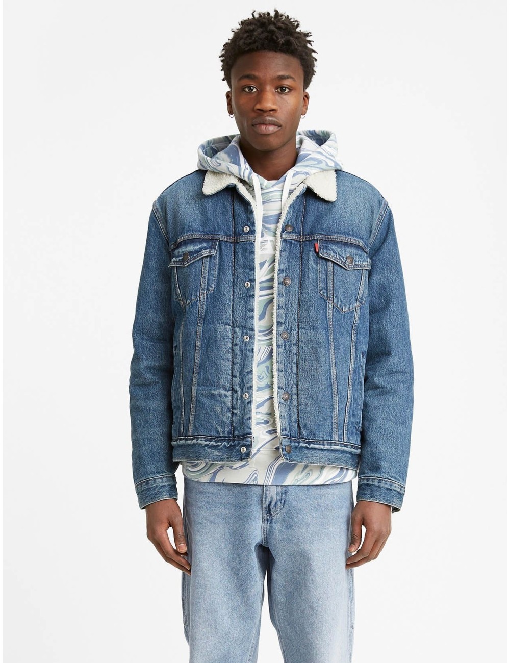 Giubbotto di jeans in sherpa Trucker Type 163650128 Levi's