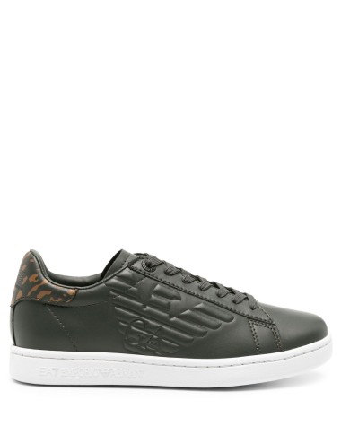 Sneakers uomo basse in pelle con logo a rilievo X8X001XCC51 EA7 Emporio Armani