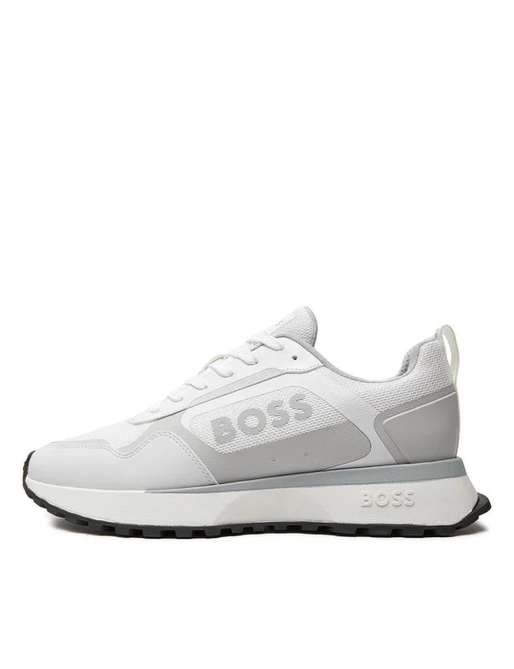 Sneakers uomo in similpelle 50517300 Boss Black