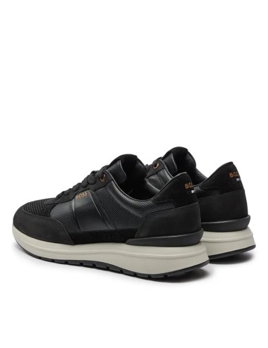 Sneakers in pelle e tessuto 50517307 Boss Black