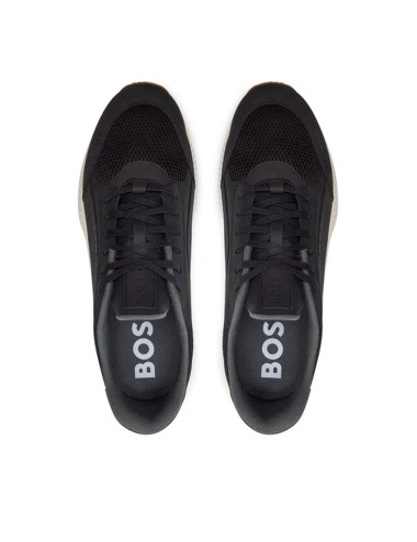 Sneakers uomo stringate in pelle 50517313 Boss Black