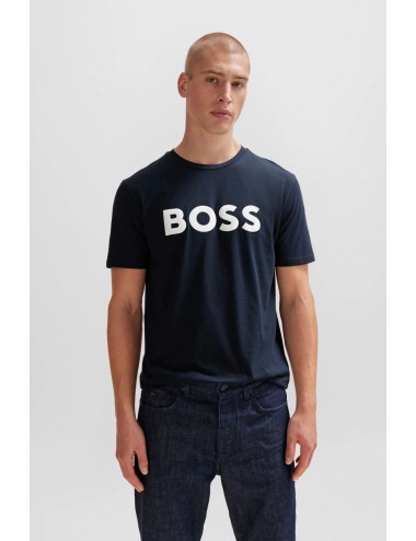 T-shirt uomo con maxi logo 50481923 Boss Orange