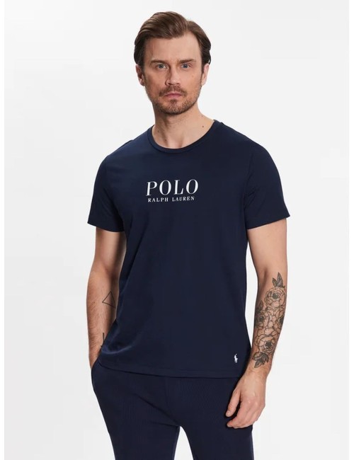 T-shirt girocollo uomo con logo in cotone 714899613003 Polo Ralph Lauren