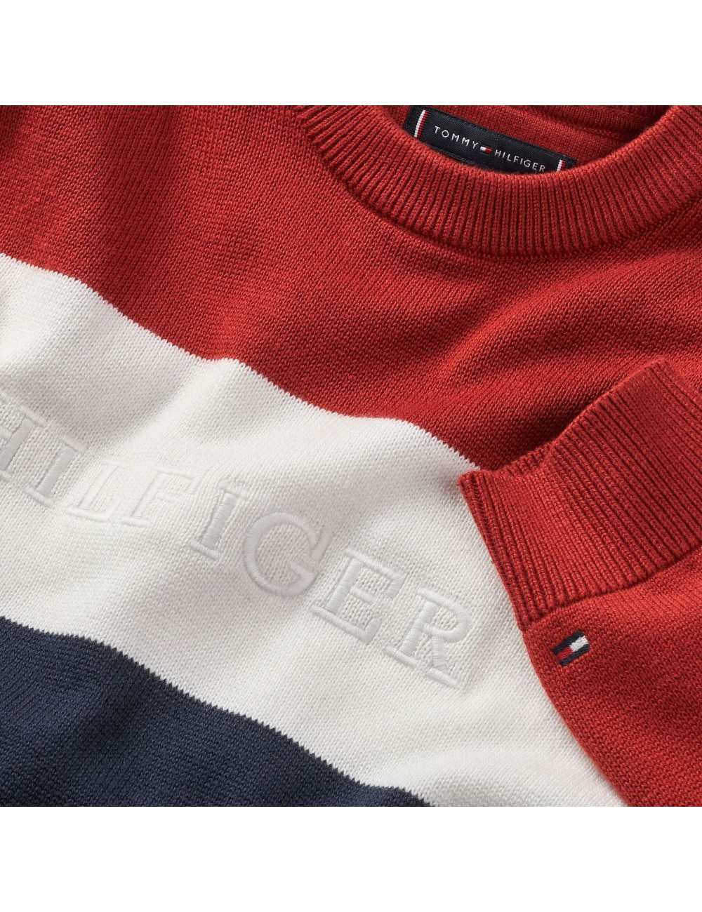 Maglione girocollo color block Tommy Hilfiger KB0KB09150 | My Brand Italia