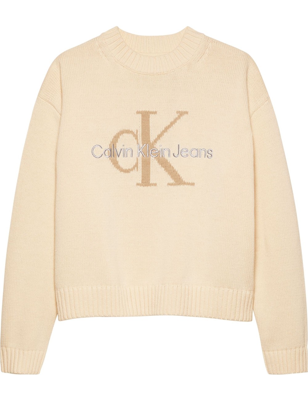 Calvin Klein Maglione bambina girocollo con logo IG0IG02547 MybrandItalia