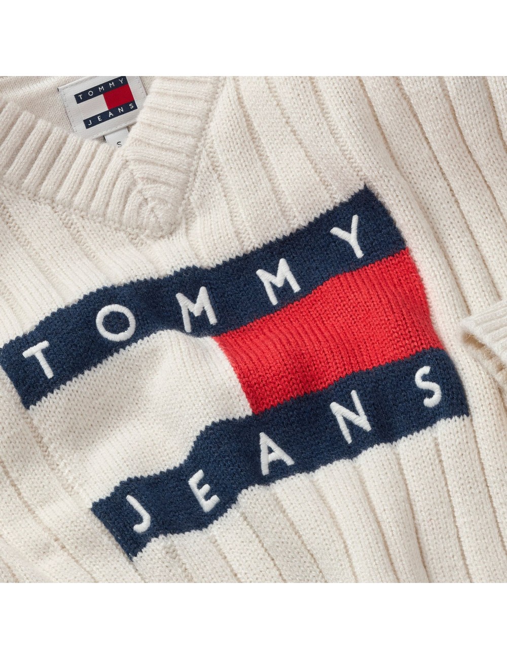 Maglione crop maxi logo Tommy Hilfiger DW0DW18528 | My Brand Italia