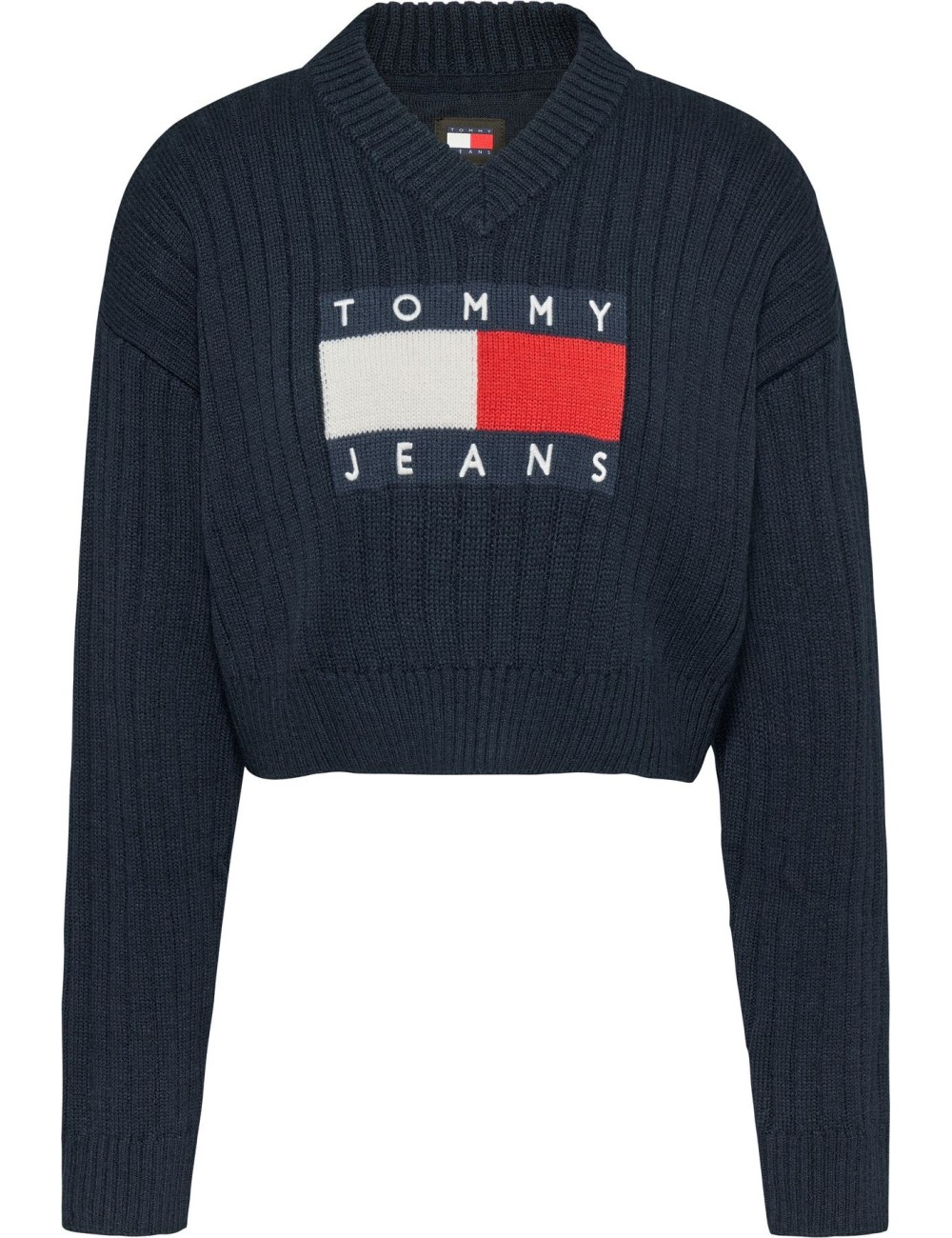 Maglione crop maxi logo Tommy Hilfiger DW0DW18528 | My Brand Italia