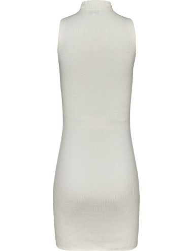 Abito in maglia elasticizzato bianco