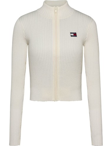 Cardigan a coste con logo Tommy Hilfiger DW0DW17243 | My Brand Italia