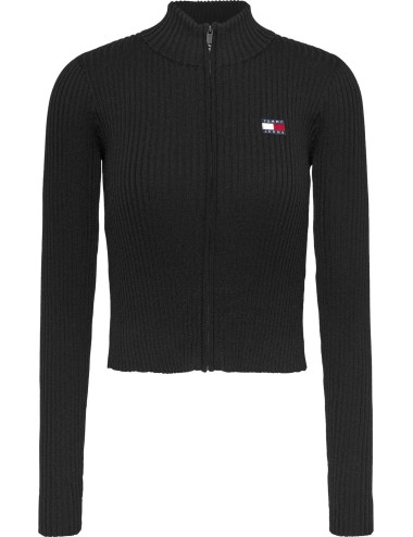 Cardigan a coste con logo Tommy Hilfiger DW0DW17243 | My Brand Italia