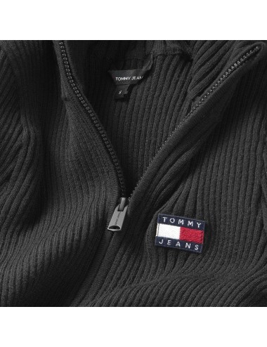 Cardigan a coste con logo Tommy Hilfiger DW0DW17243 | My Brand Italia