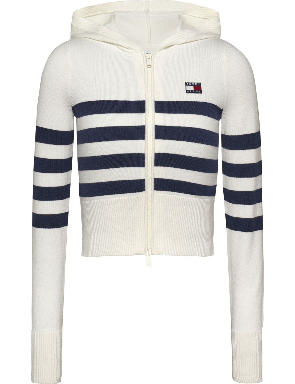 Tommy Hilfiger Felpa donna slim fit con cappuccio e logo DW0DW18524 MybrandItalia