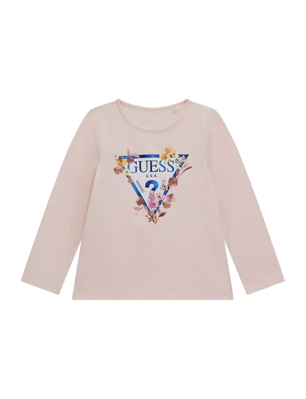 T-shirt bambina a maniche lunghe in misto cotone K4BI00J1314 Guess