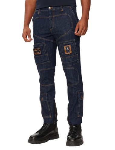 Pantalone Uomo Anti-G in denim Aeronautica Militare