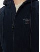 Felpa uomo con zip e cappuccio 242AM1369L529 Aeronautica Militare