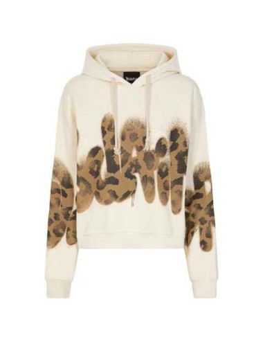 Felpa Animalier con cappuccio Disclaimer 24IDS54688 | My Brand Italia