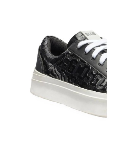 Sneakers in pelle con logo a contrasto A2CU4200AC8 GCDS