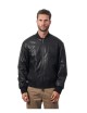 Giubbotto uomo in ecopelle logo in rilievo 6DZB23ZE1CZ A|X Armani Exchange