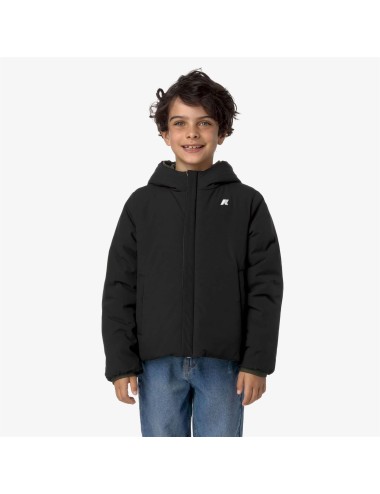 Giubbotto corto bambino reversibile con cappuccio Jack st Warm K71337W K-Way