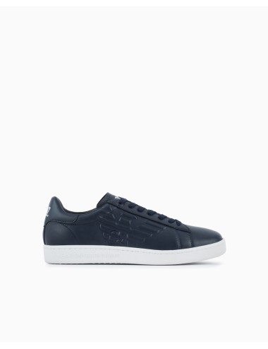 Sneakers uomo basse in pelle con logo a rilievo X8X001XCC51 EA7 Emporio Armani