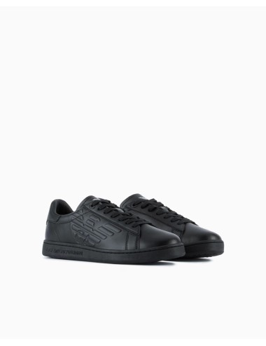 Sneakers uomo basse in pelle con logo a rilievo X8X001XCC51 EA7 Emporio Armani