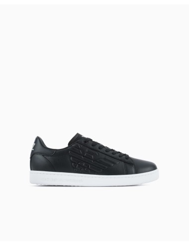 Sneakers uomo basse in pelle con logo a rilievo X8X001XCC51 EA7 Emporio Armani