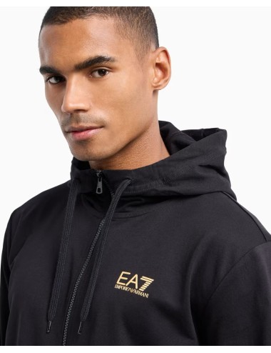 Tuta uomo in cotone con zip e cappuccio 8NPV63PJVRZ EA7 Emporio Armani