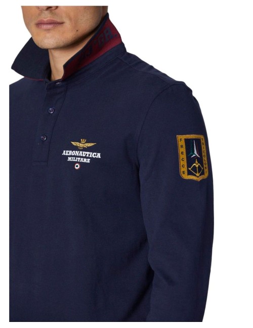 Polo uomo con inserto tricolore 242PO1816J558 Aeronautica Militare