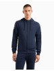 Felpa uomo con zip, cappuccio e logo sulla spalla 6DPM12PJOGZ EA7 Emporio Armani