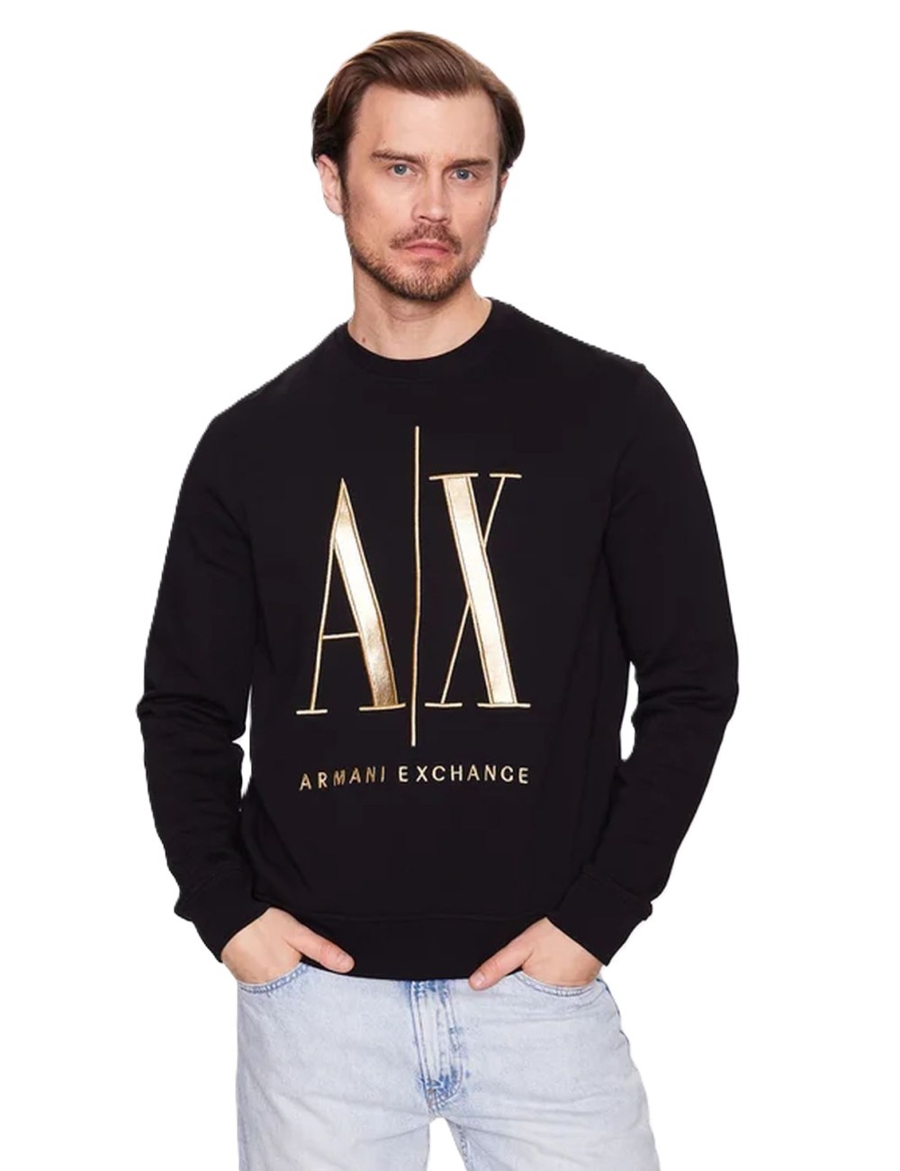 Felpa uomo girocollo maxi stampa 8NZMPQZJ1ZZ A|X Armani Exchange