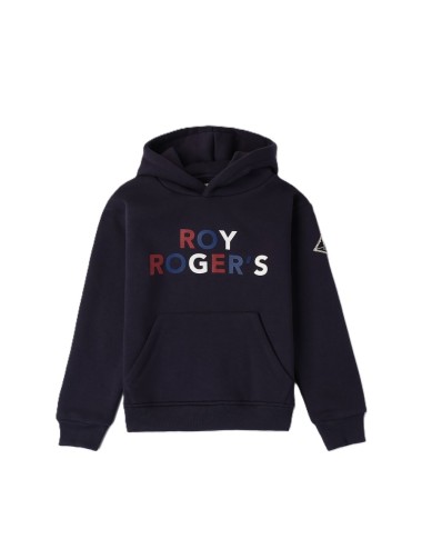 Felpa bambino con cappuccio e maxi logo RA104 Roy Roger's