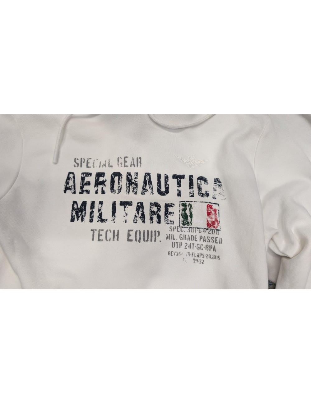 Felpa bambino con cappuccio stampata 242FE0001A Aeronautica Militare