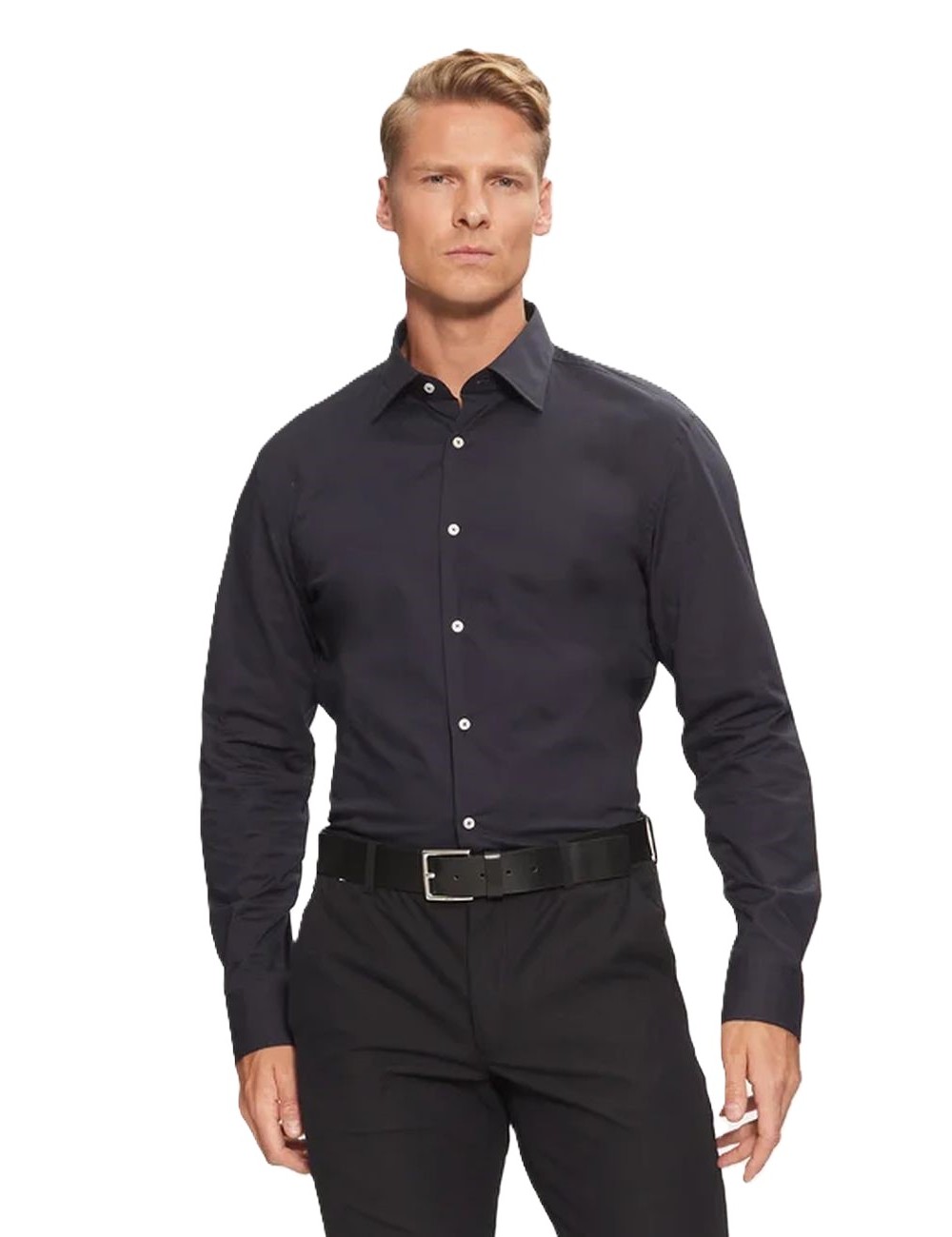 Camicia uomo in cotone slim fit 50527198 Boss Black