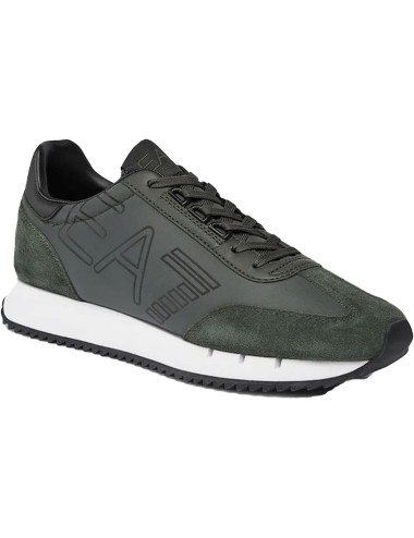 Sneakers uomo in tessuto tecnico e camoscio con maxi logo X8X101XK257 EA7 Emporio Armani