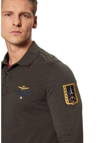 Polo uomo con inserto tricolore 242PO1816J558 Aeronautica Militare