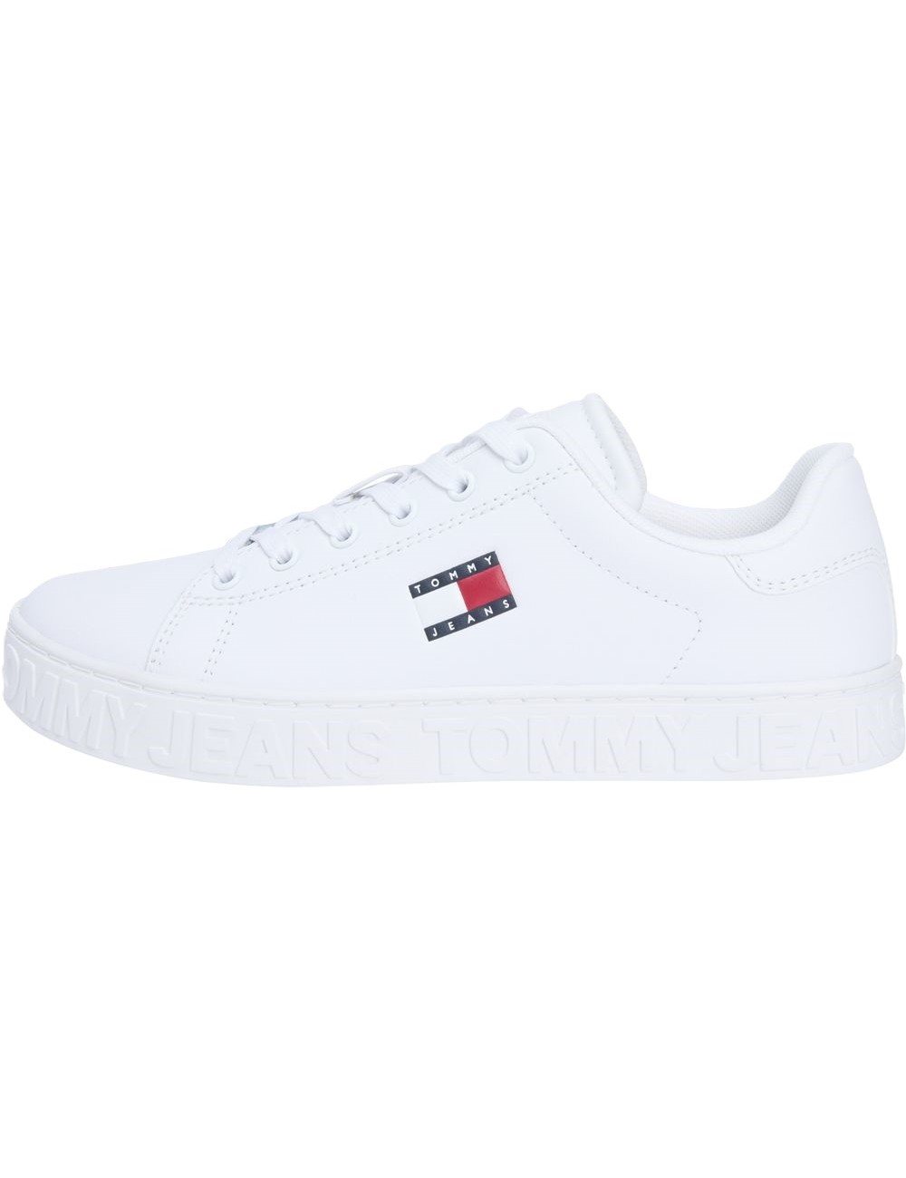 Sneakers donna in pelle logo bandiera EN0EN02703 Tommy Hilfiger