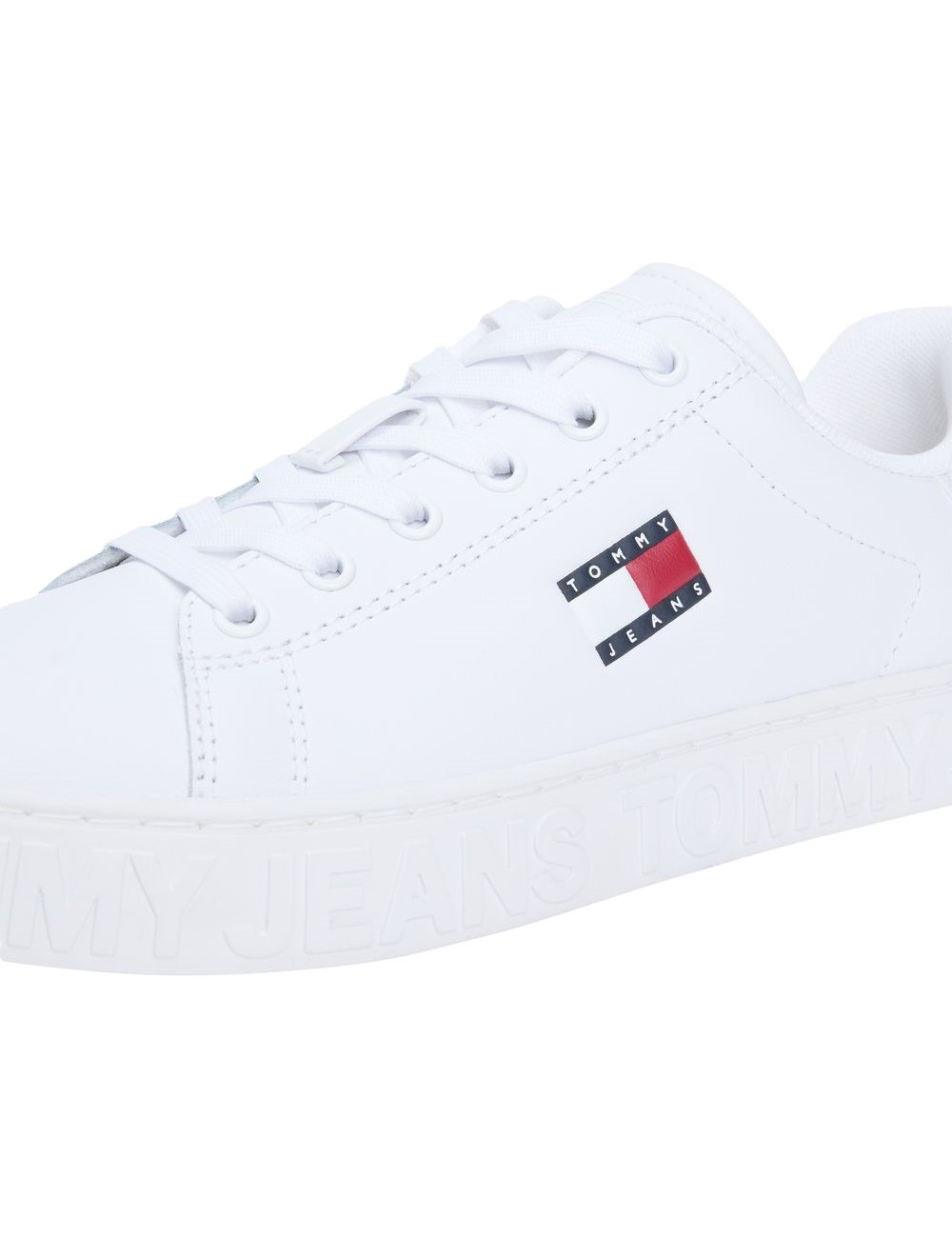 Sneakers donna in pelle logo bandiera EN0EN02703 Tommy Hilfiger