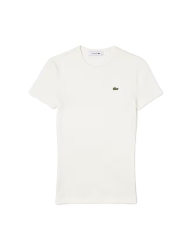 T-shirt donna in cotone a costine slim fit TF5538 Lacoste