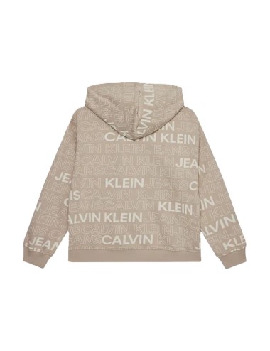 Felpa bambino con cappuccio stampa all over IB0IB02381 Calvin Klein