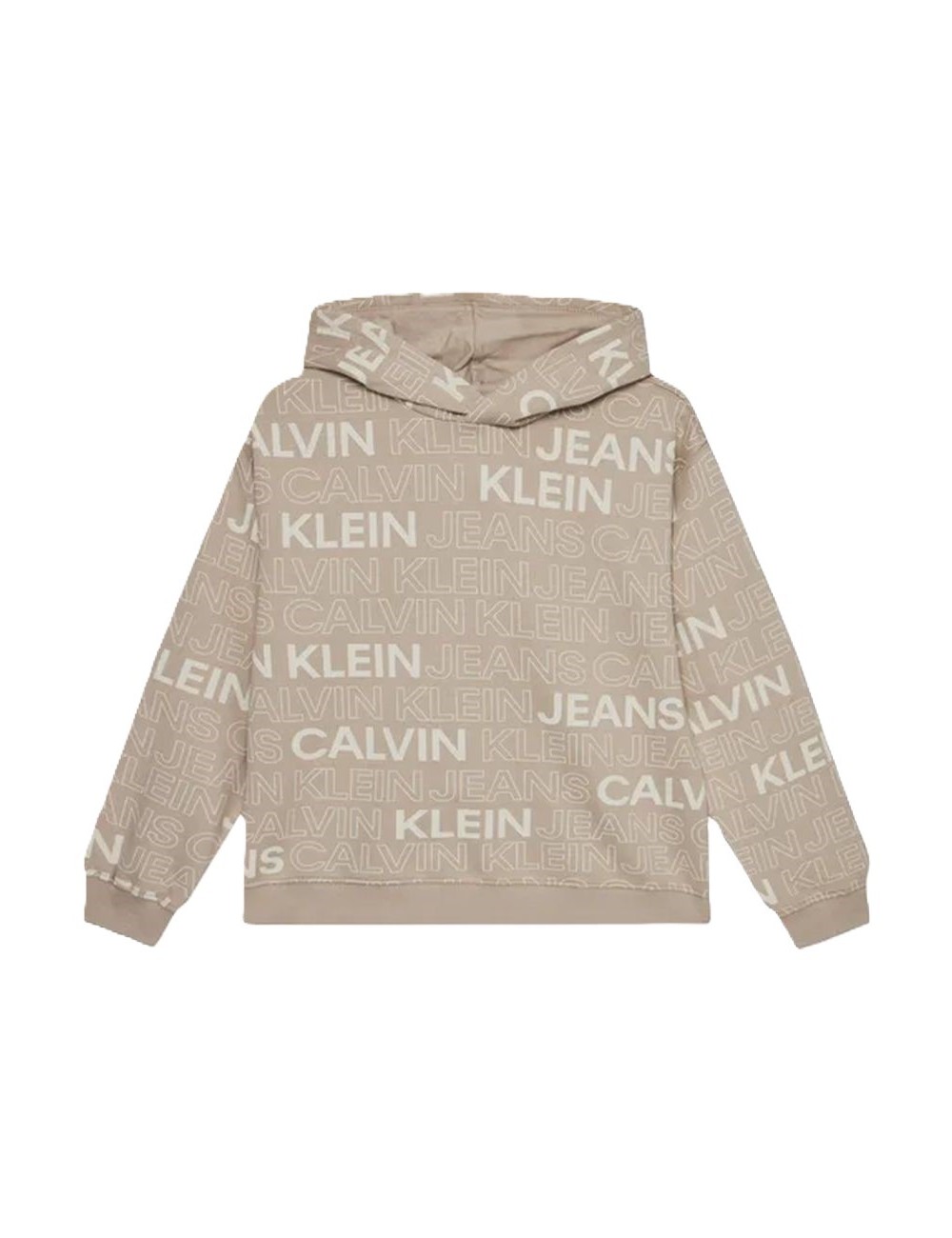 Felpa bambino con cappuccio stampa all over IB0IB02381 Calvin Klein