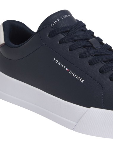 Sneakers uomo in pelle Court logo minimal FM0FM05367 Tommy Hilfiger