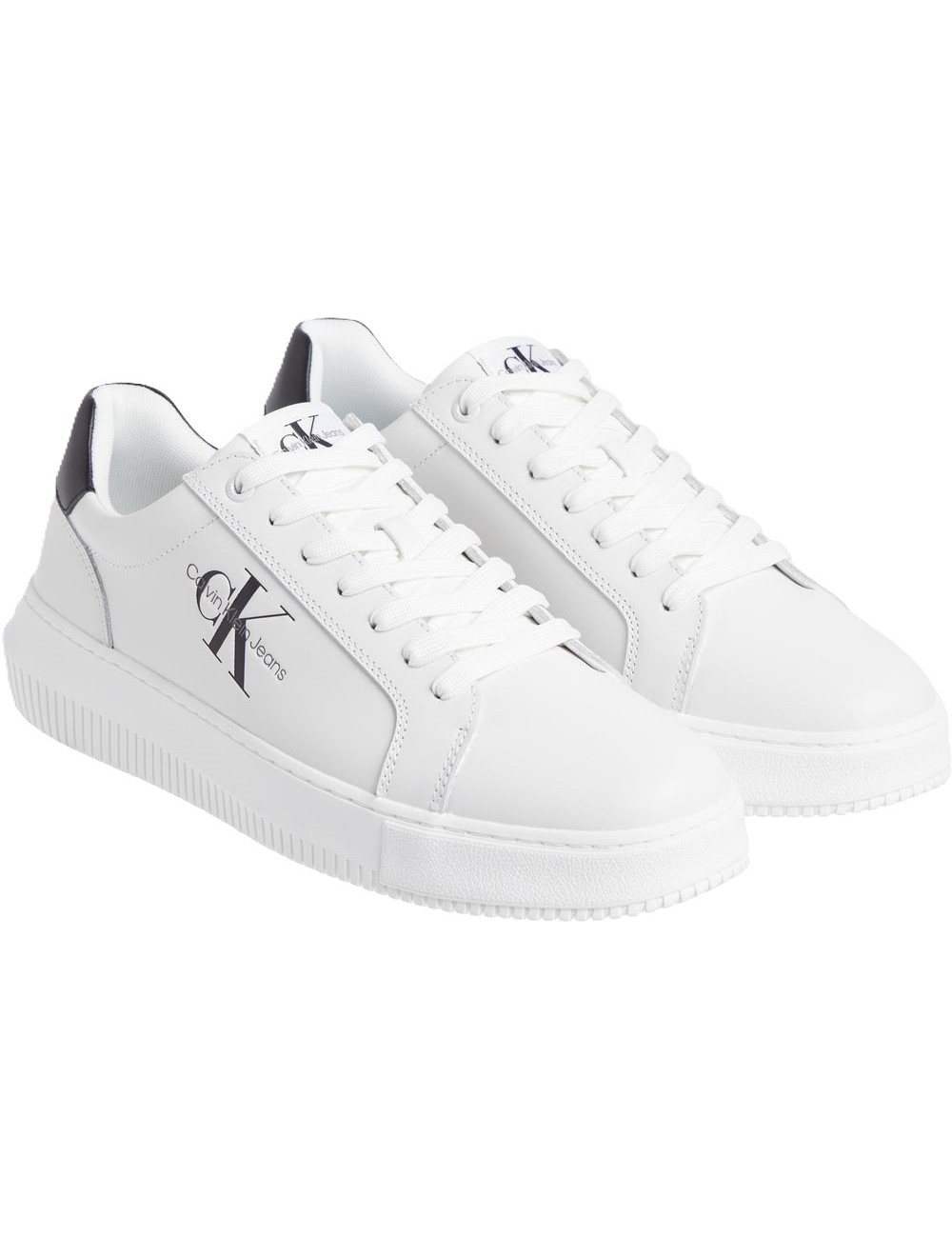 Sneakers uomo in pelle chunky con logo laterale YM0YM00681 Calvin Klein