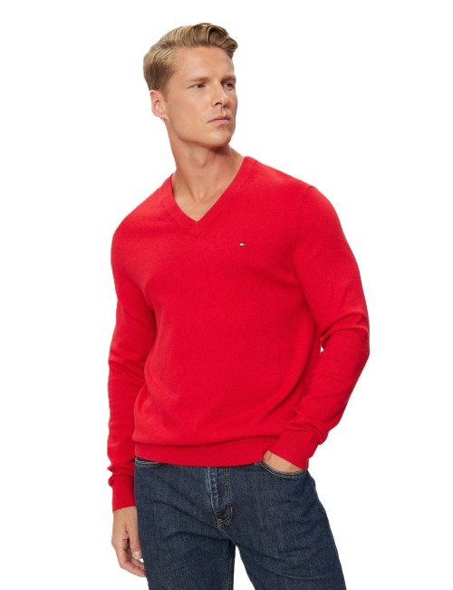 Maglione uomo misto cashmere scollo a V MW0MW28047 Tommy Hilfiger